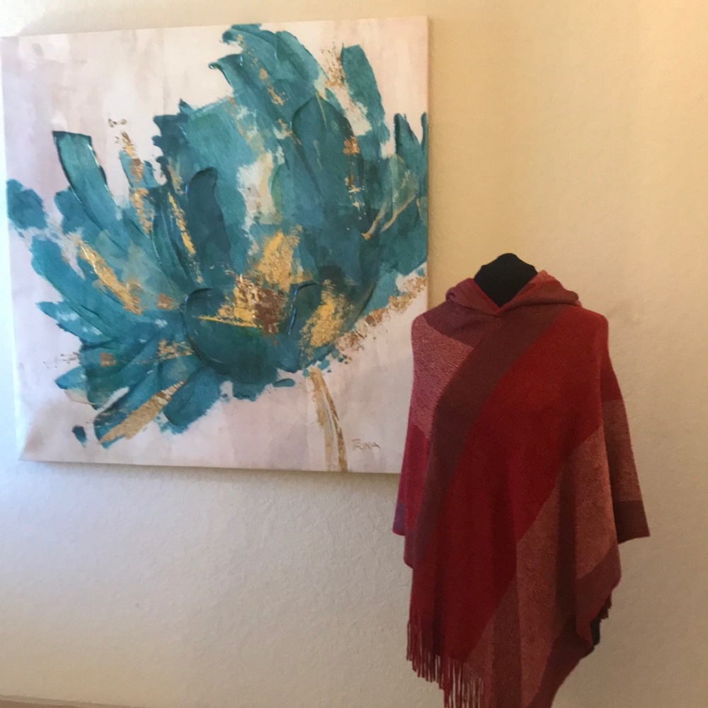 Soft hooded poncho
